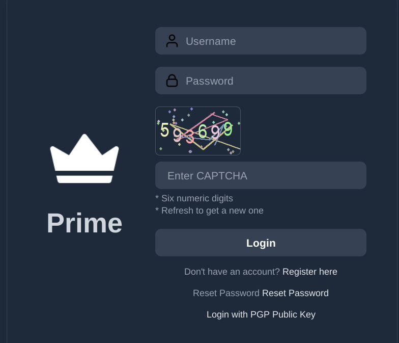 Prime Market login page — where most mistakes begin